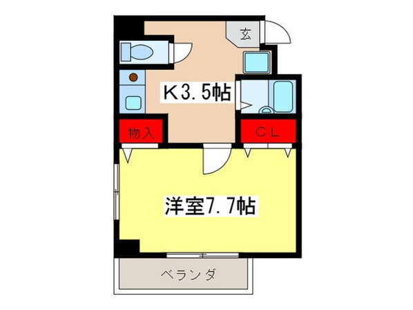 ポートミズキビルの物件間取画像